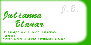 julianna blanar business card