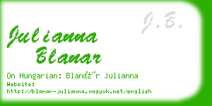 julianna blanar business card